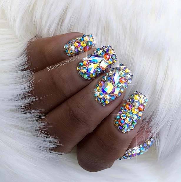 simple acrylic nails art design