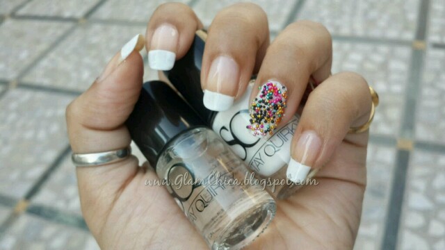 French Manicure Nails at home with tape