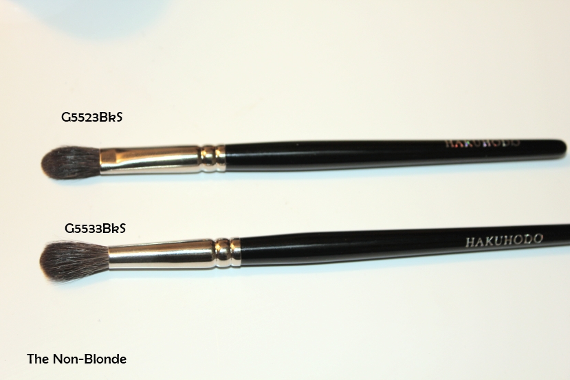 Hakuhodo G5523BkS and G5533BkSL Eye Shadow Brushes (E1536 & E1546