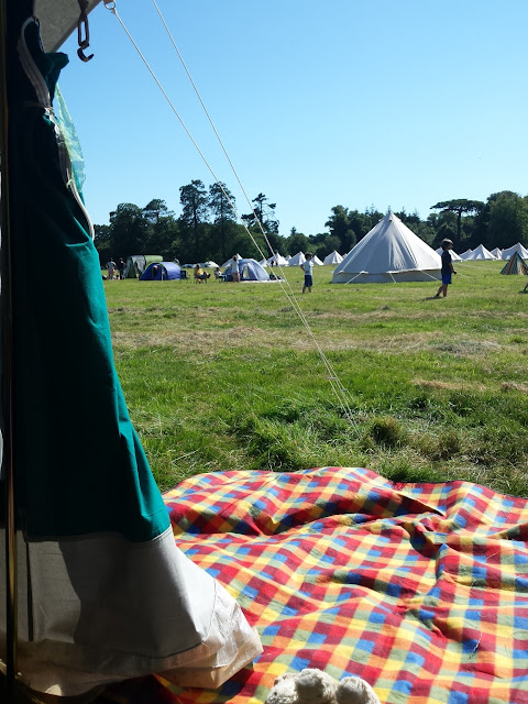 view from a tent
