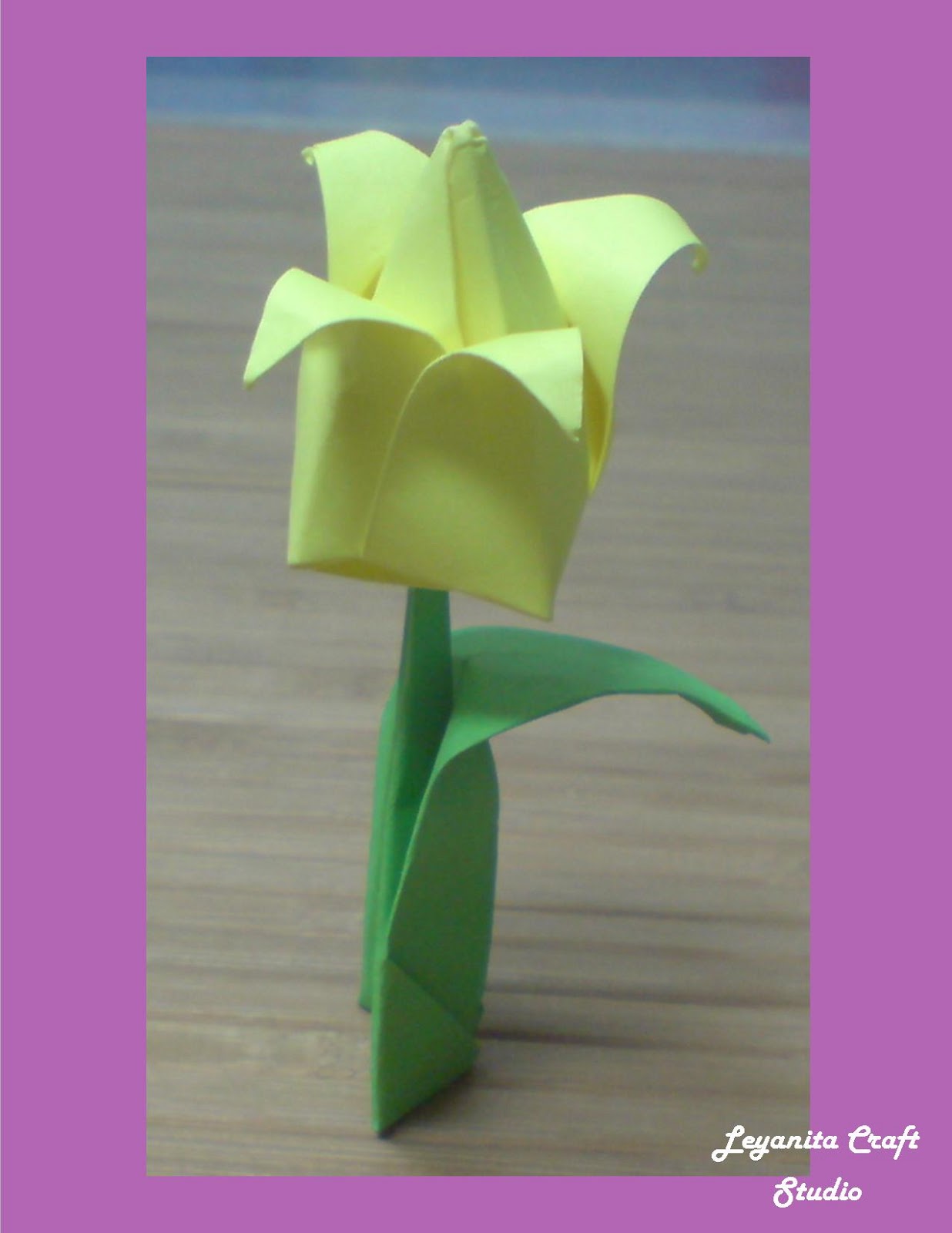 Tutorial Origami Bunga Tulip  Leyanita Craft Studio