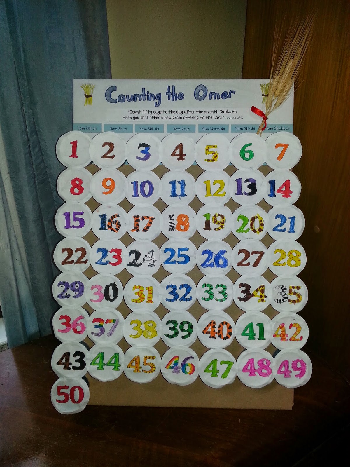 Messianic Home School Counting the Omer Calendar