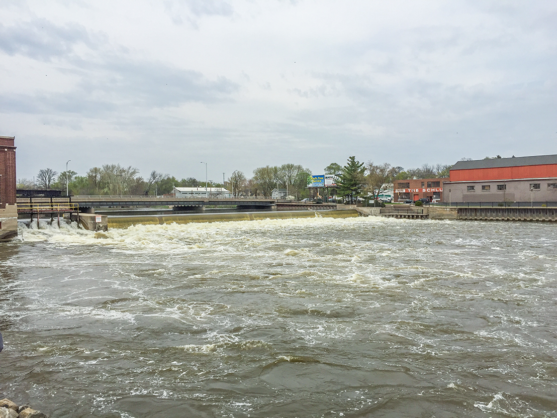 The Rock River downtown Janesville WI on the IAT