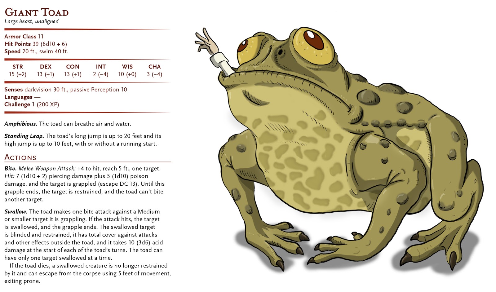 D&D Basic Monsters Giant Toad