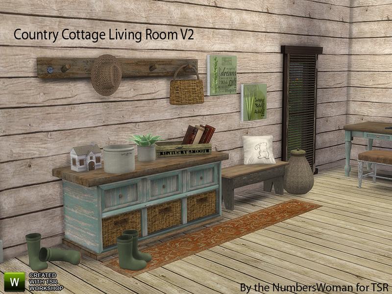 Sims 4 CC's The Best Country Cottage Living V2 by TheNumbersWoman