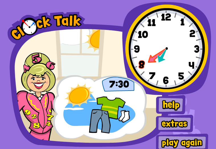 english4you: what time is it? listen and choose the right option