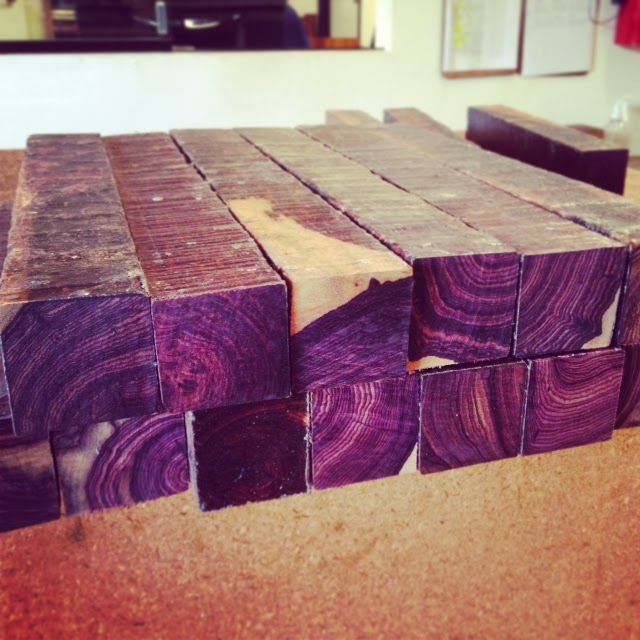 Tropical Exotic Hardwoods Mexican Kingwood 1.5" x 1.5" x 12" turning