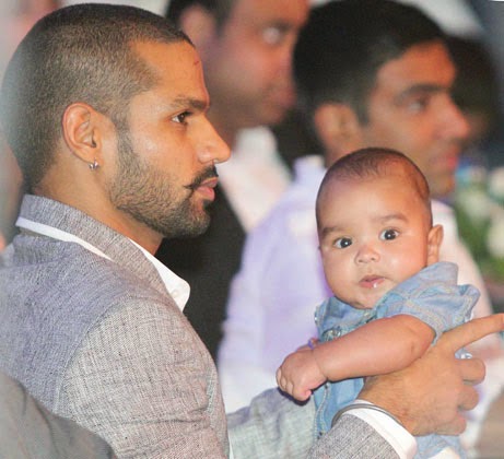 Indian Cricketer Shikhar Dhawan with Son Zoravar Dhawan | Indian Cricketer Shikhar Dhawan Family Photos | Real-Life Photos