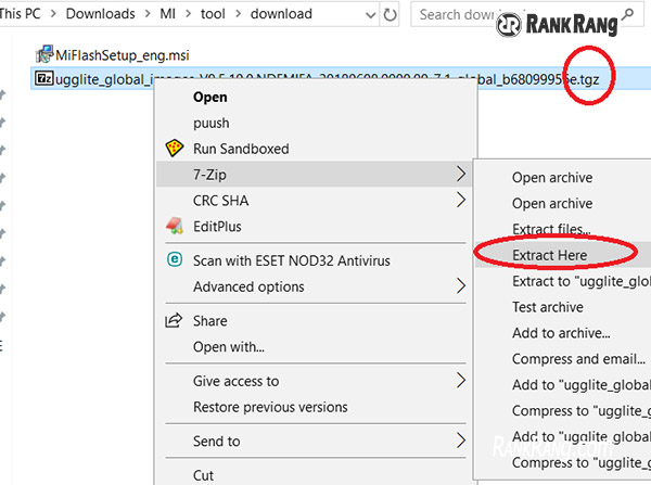 ใช้โปรแกรม Mi Flash Tool แตกไฟล์ fastboot .tgz