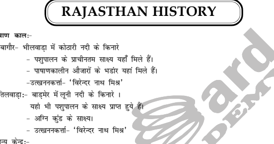 Rajasthan History Notes in Hindi PDF Download