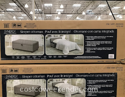 Costco 2000265 - Synergy Fabric Sleeper Ottoman: practical to have in your home