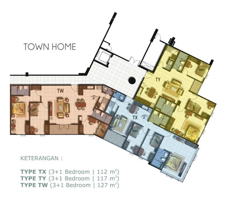 Apartemen The Mansion at Dukuh Golf Kemayoran FLOOR PLAN