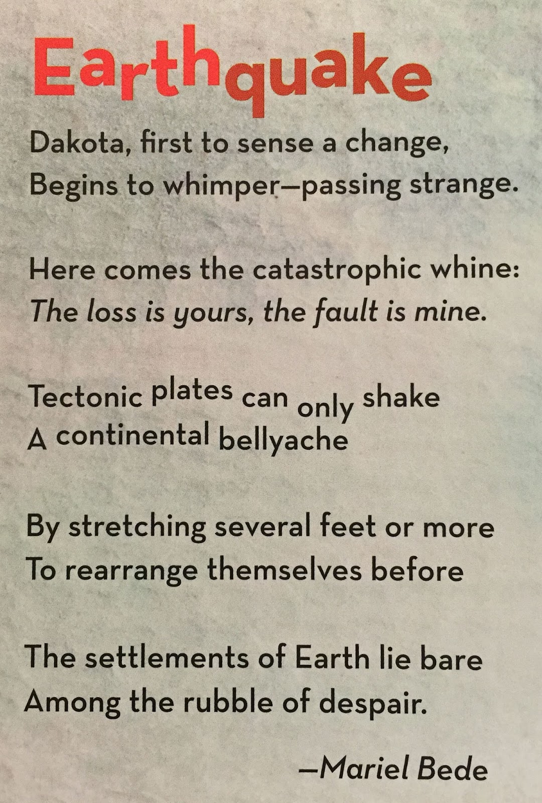 Poem Jpeg 1 080 1 600 Pixels Plate Tectonics Poems Senses