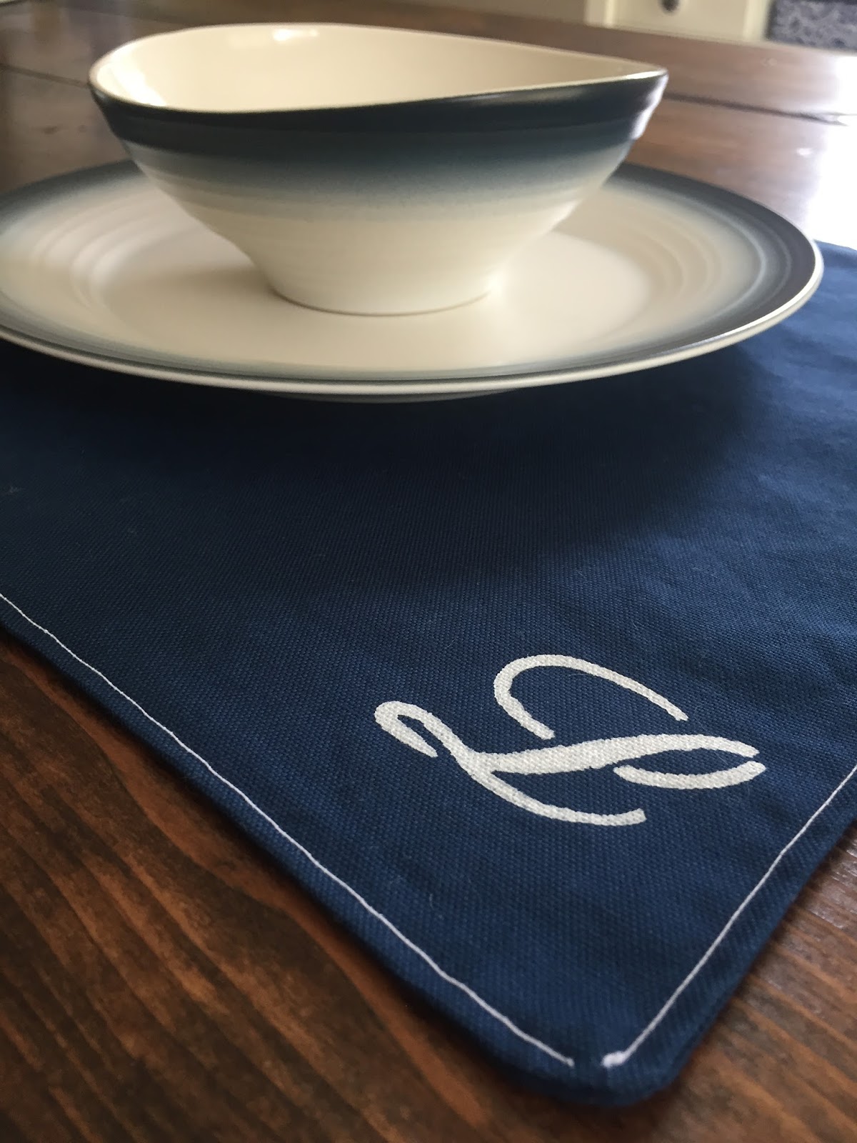 Drew Danielle Design DIY Monogrammed Placemats