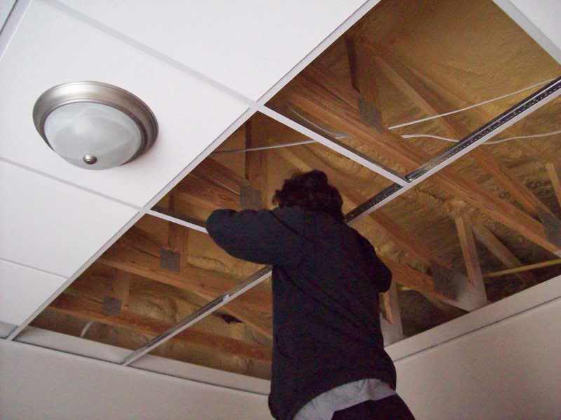 Mike and Lisa's World Chapter 36...Installing Ceiling Tile, Lights
