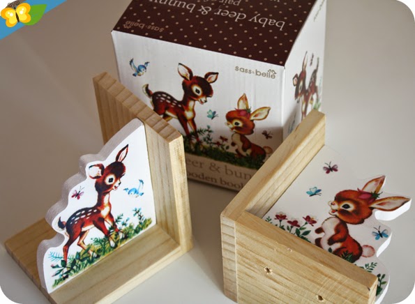 Nos serre-livres rétros Bambi et lapin par Sass & belle  