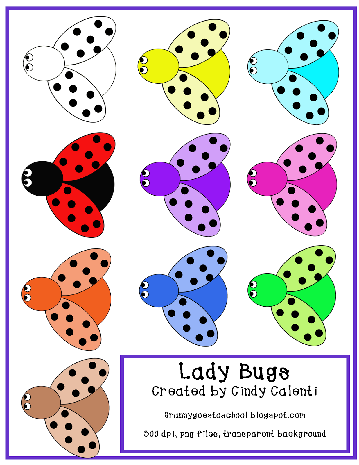 Lady Bugs Clip Art