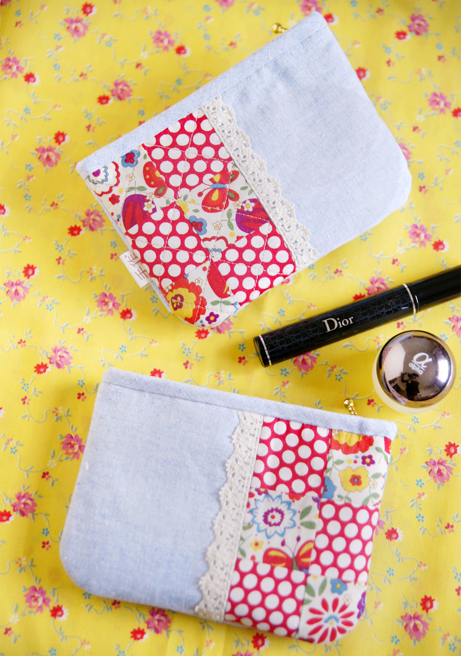 How to sew a fabric pouch. Make A Small Coin Purse. DIY tutorial