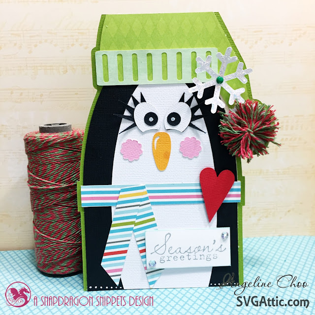 ScrappyScrappy: Snowman and Penguin cards  #svgattic #scrappyscrappy #christmas #snowman #penguin #winter #card #unitystampco #stamp #trendytwine #twine