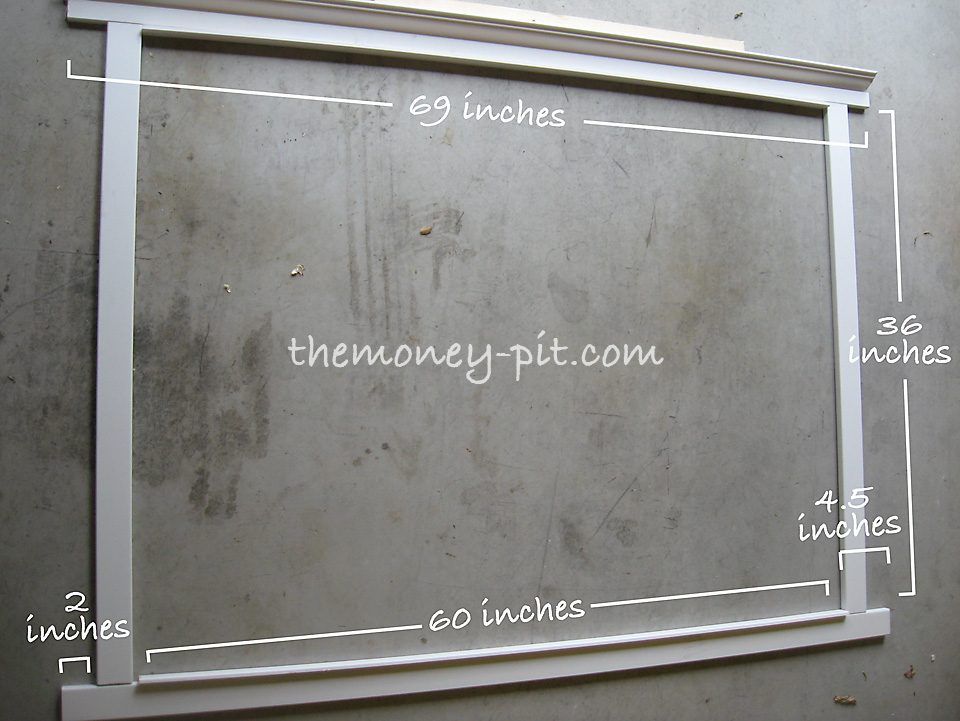 Framing A Mirror Without Miter Cuts The Kim Six Fix For My Mirror 3 Ft X 5 Dimensions Looked Like This