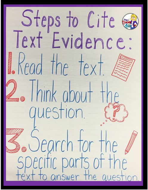 Cite Textual Evidence Worksheet
