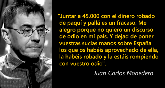 Juan Carlos Monedero: "la bandera no tapa ladrones"