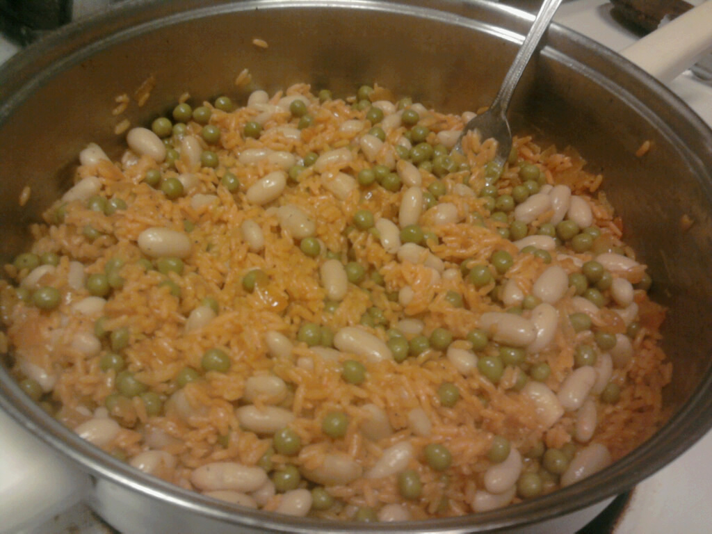 Edible Love Pea and Bean Jag (seasoned rice)