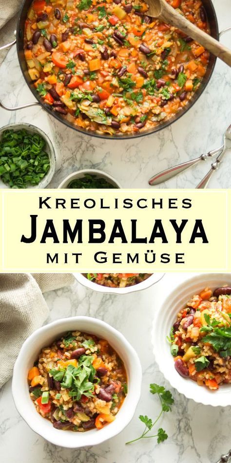Kreolisches Gemüse Jambalaya - Family Meal Recipes