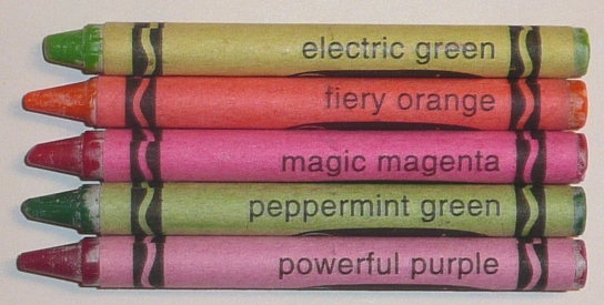 Rare and Not Rare:  A Visual look at Crayola crayon color names you probably haven't seen