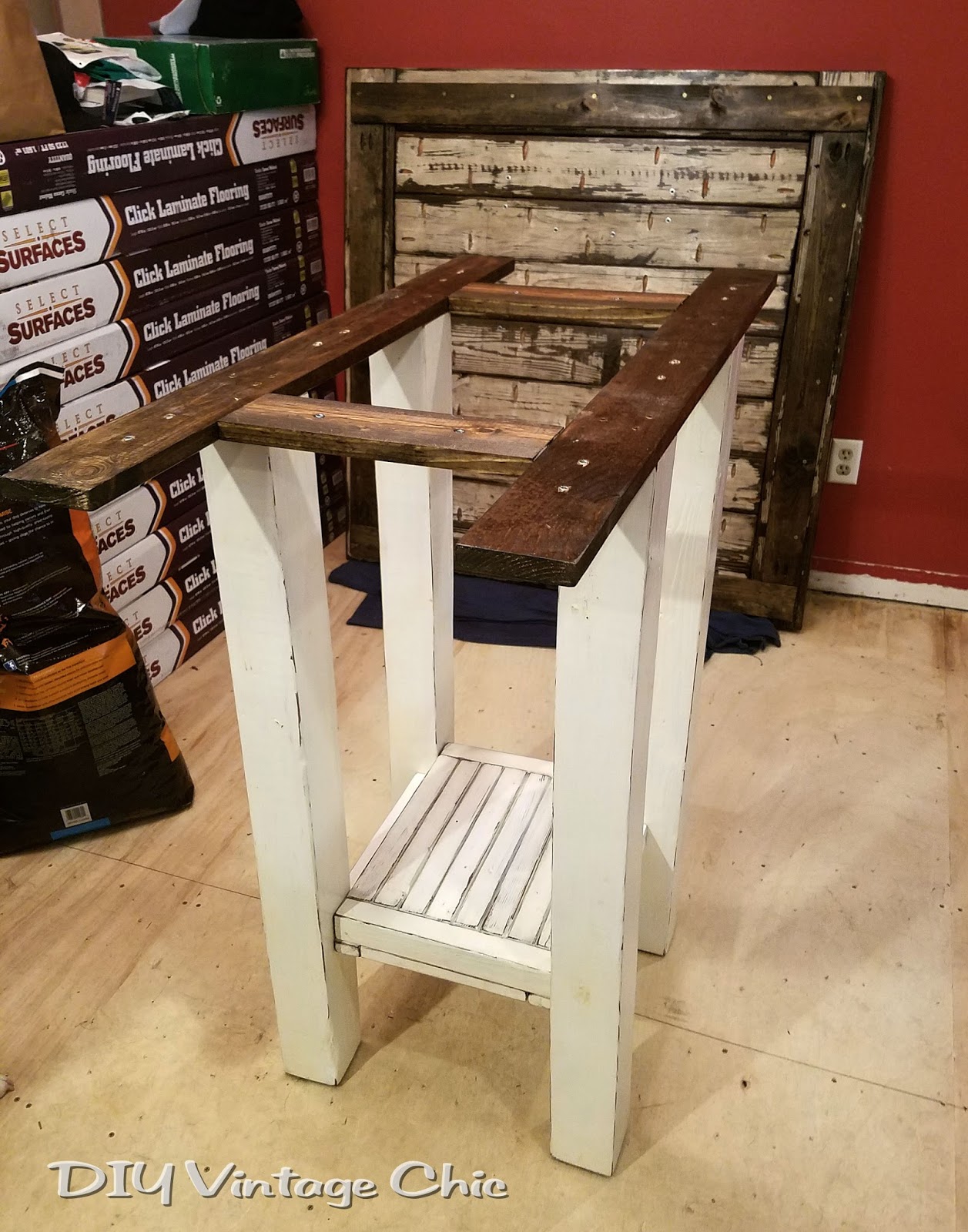 Reclaimed Wood Bar Height Farmhouse Table