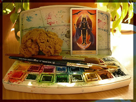 watercolors the magicien crystal visions tarot