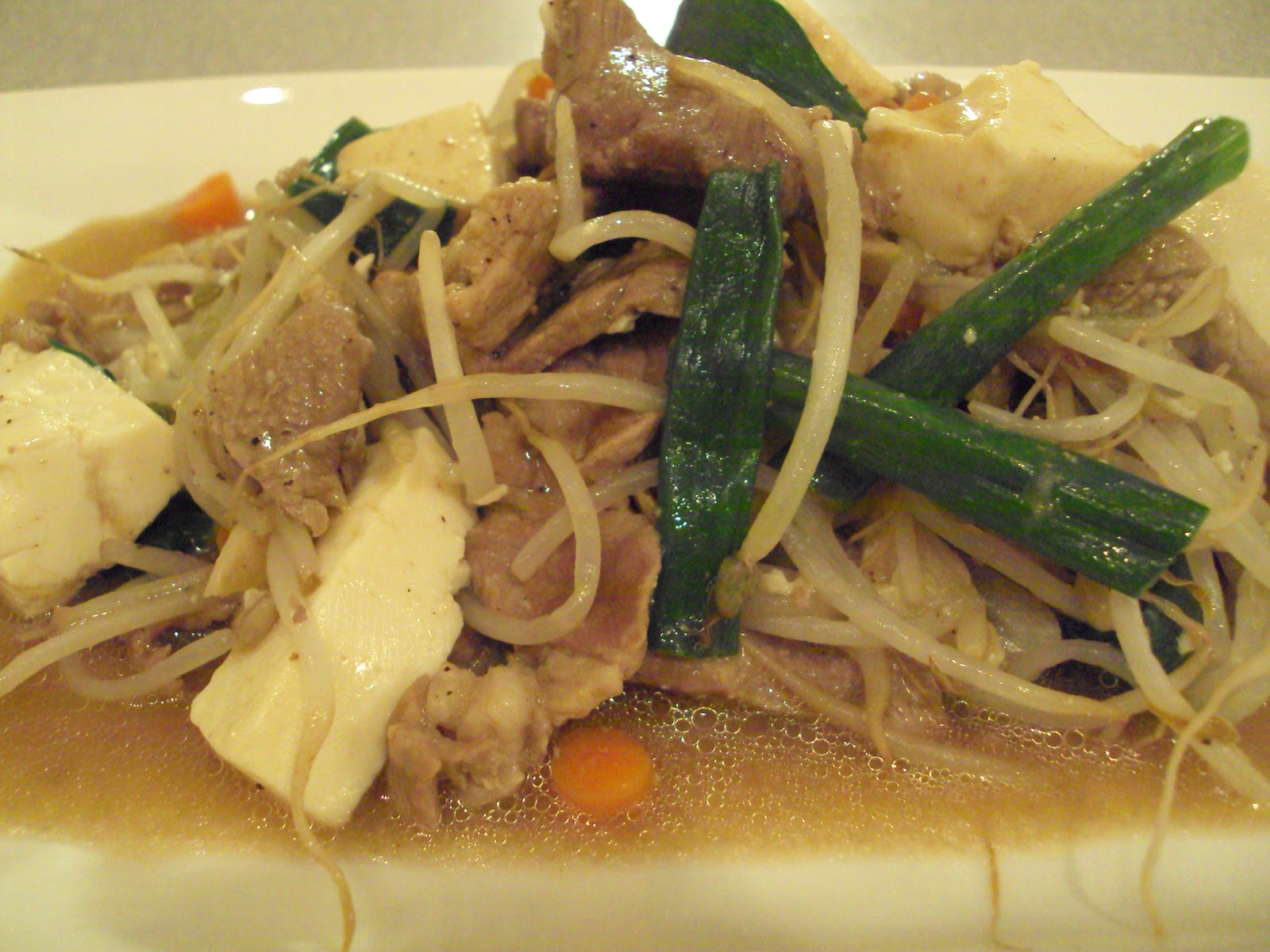 StirFry BEAN SPROUTS n TOFU with PORK