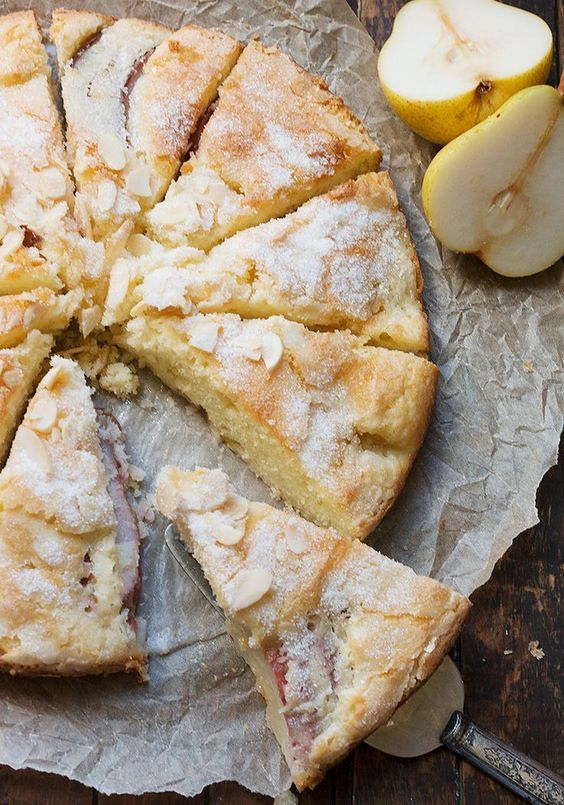 French Pear Cake With Crème Fraîche healthy dinner recipe