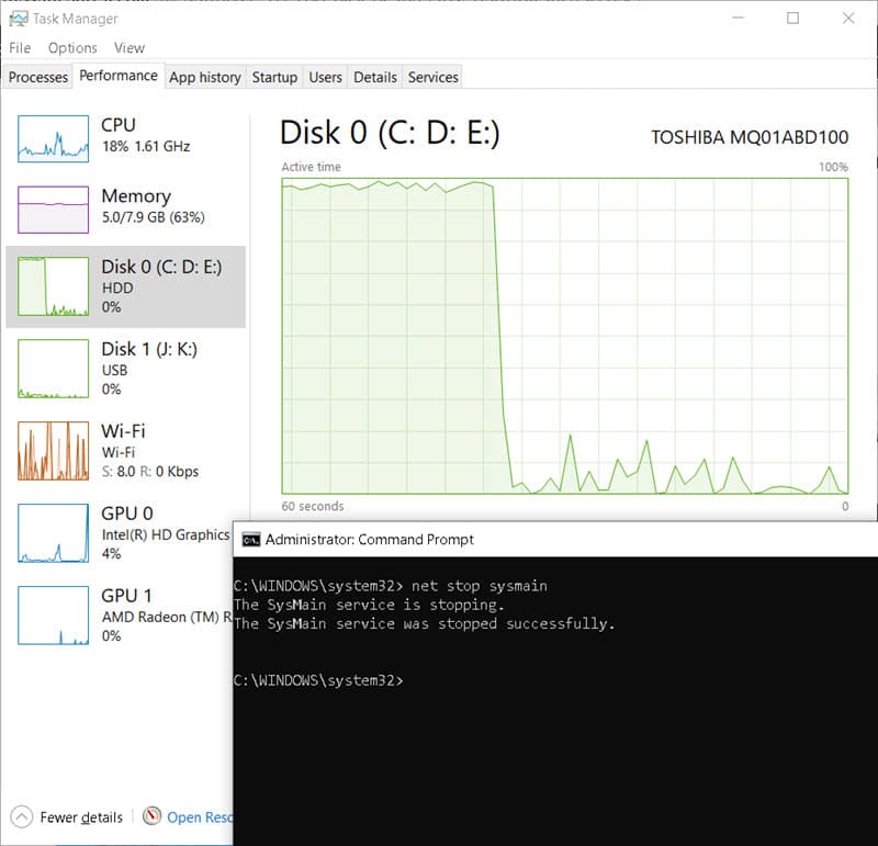 How to fix the high disk usage (100 percent) on Windows 10? | Kunal