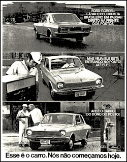 Ford, brazilian advertising cars in the 70. os anos 70. história da década de 70; Brazil in the 70s; propaganda carros anos 70; Oswaldo Hernandez;