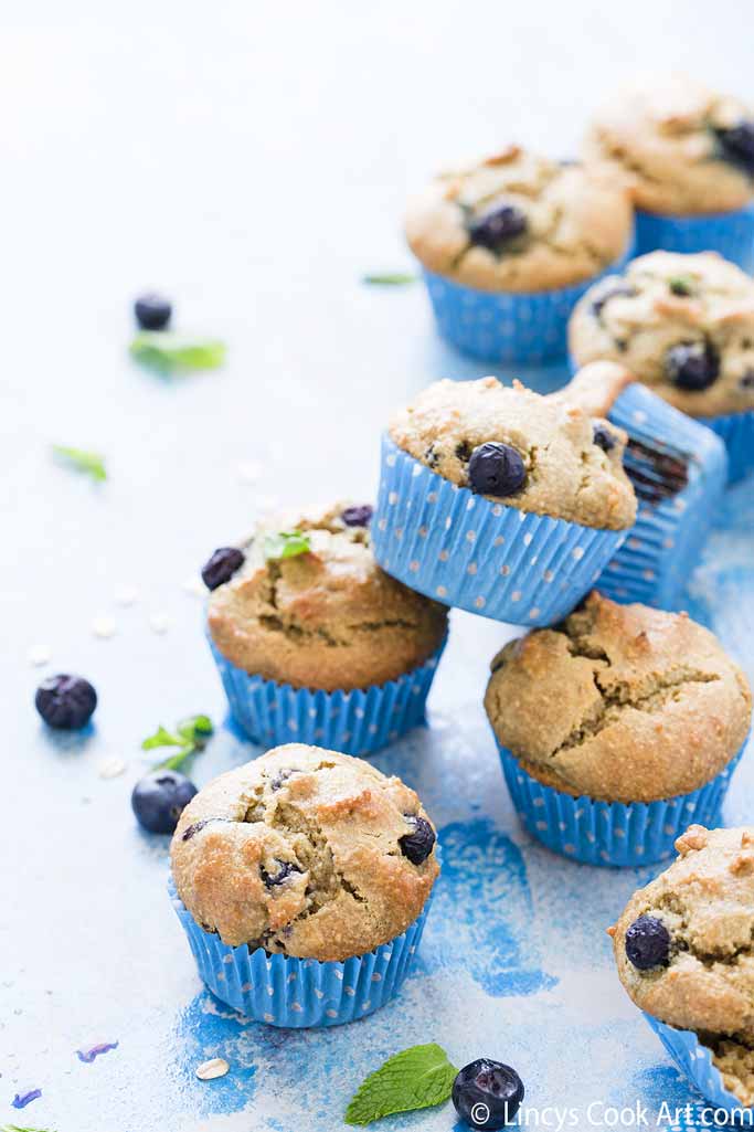 Healthy blueberry muffins recipe