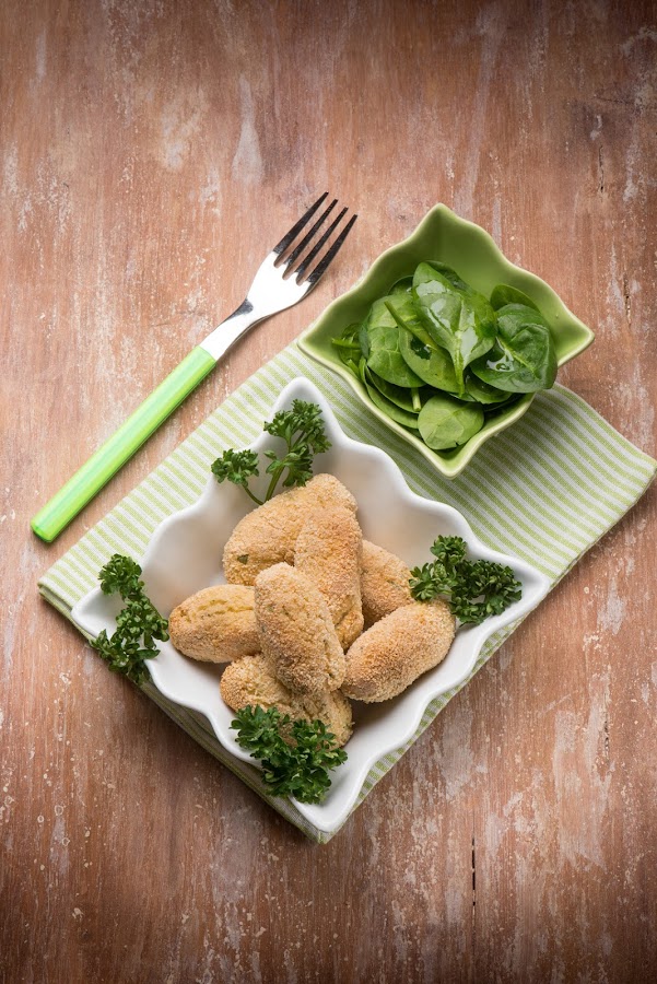 Croquetas de espinacas y pera