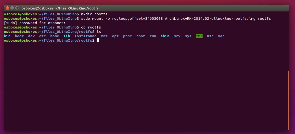 Mounting ARM Linux (OLinuXino/Raspberry Pi) SD card .img files on