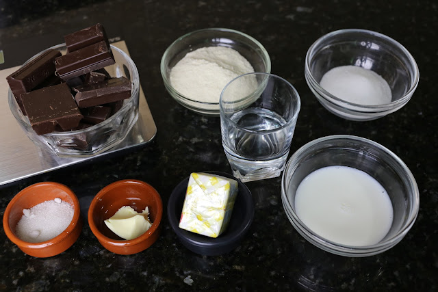 Ingredientes para torta casera de chocolate