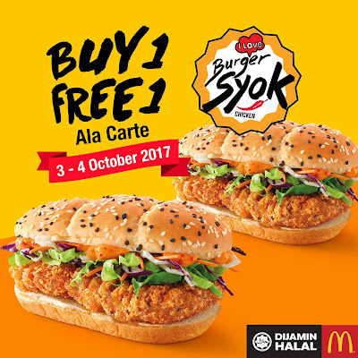 McDonald's Malaysia Burger Syok Buy 1 Free 1 Promo