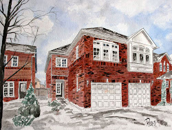 drawings houses watercolor drawing painting ink pen paintings
