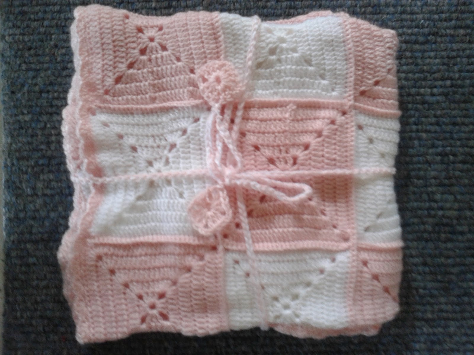 funkycrochet The finished Baby Blanket made from crochet squares