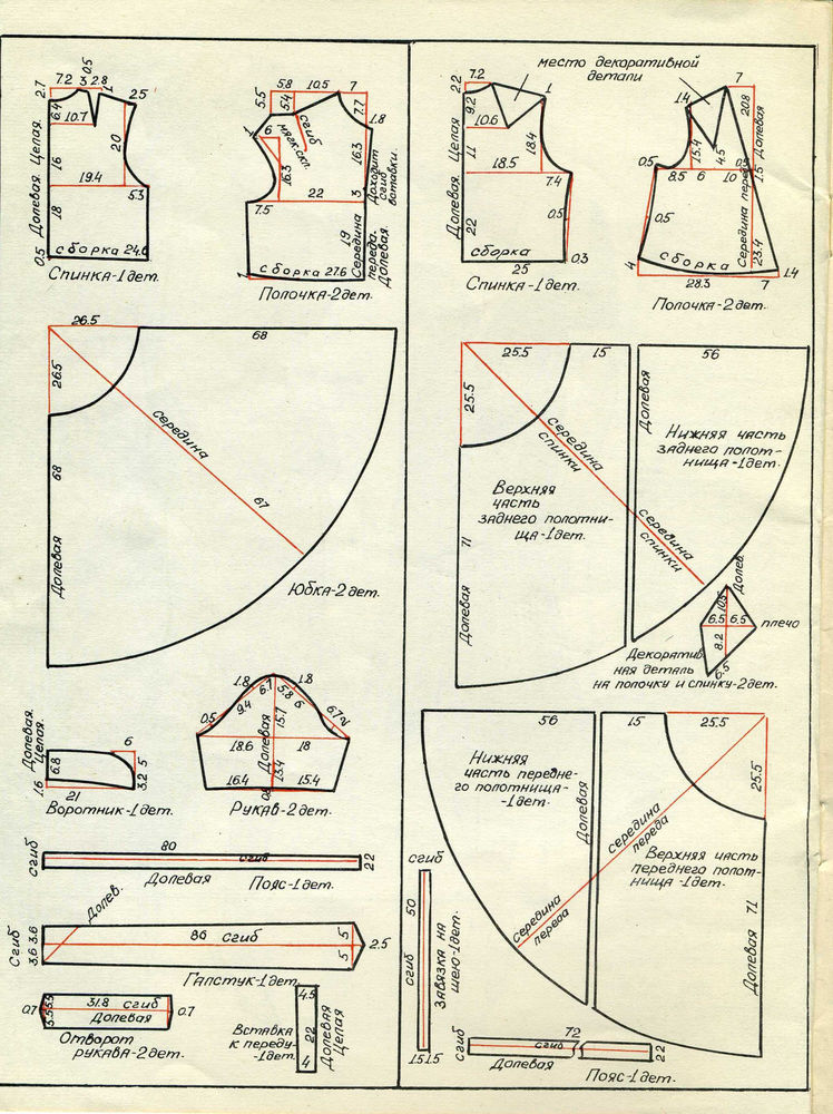 Выкройки из журнала «Я шью сама» 1981 года (Часть 1)