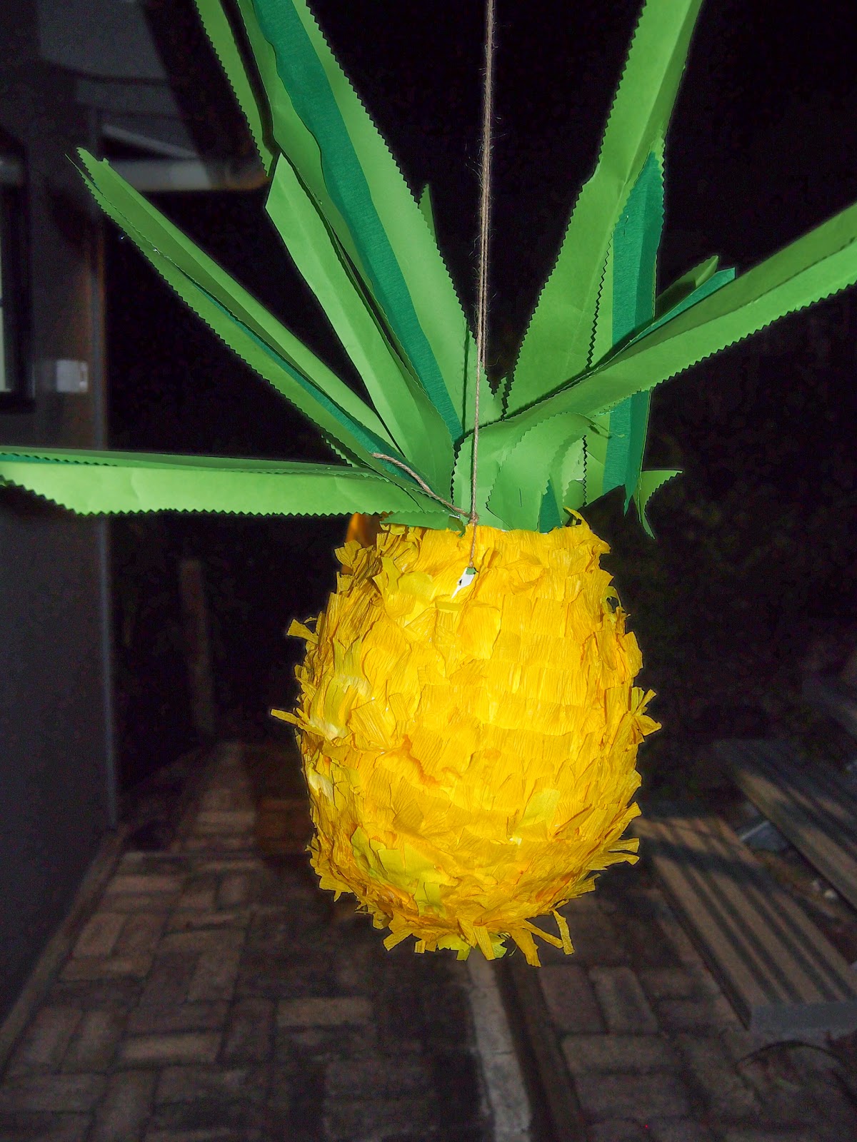 The Enchanting Forest DIY Tropical party PINEAPPLE PINATA!