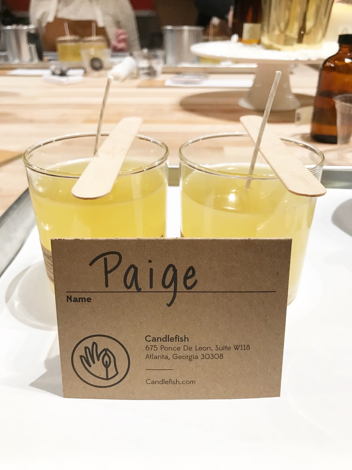 the pink clutch Candlemaking with Candlefish