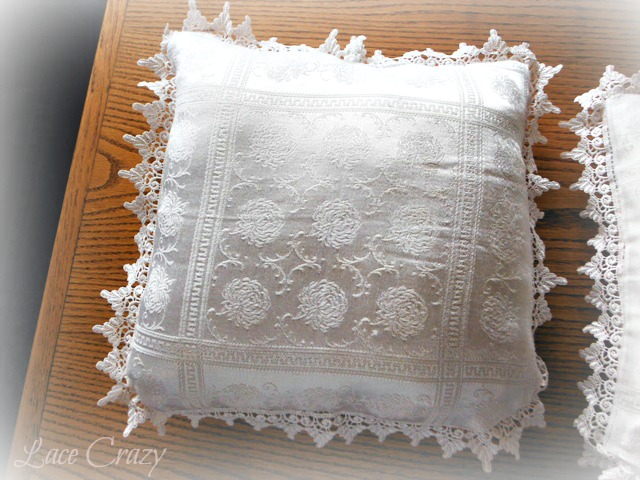 Lace Crazy: Crazy Quilt Pillows...