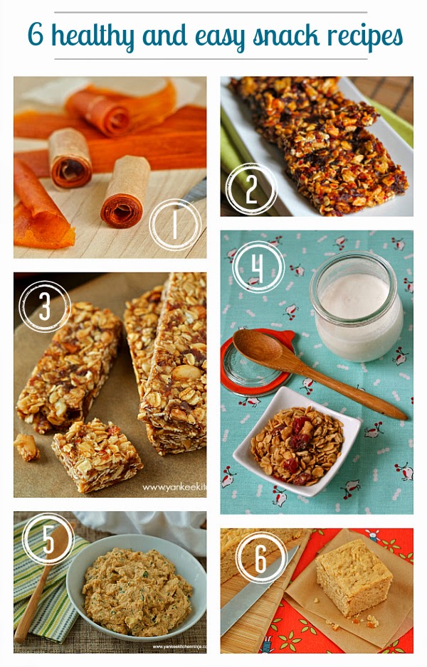 Six healthy and easy snack recipes