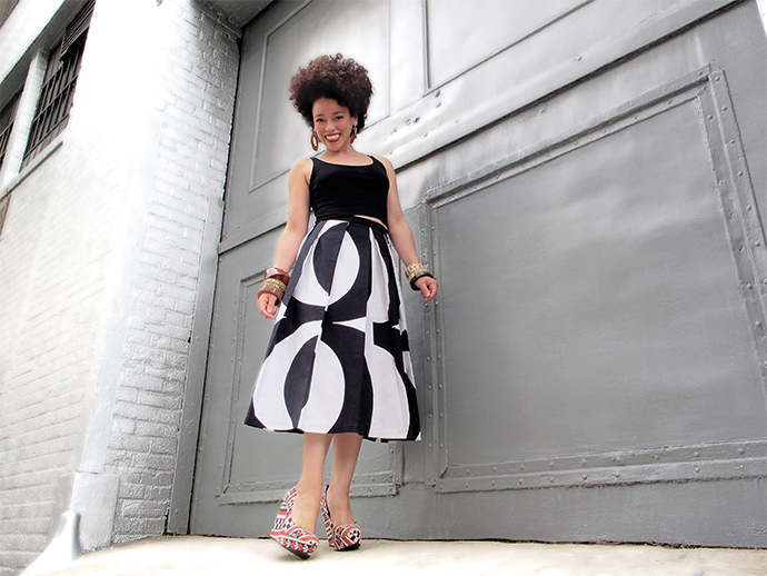 oonaballoona | a sewing blog by marcy harriell | marimekko midi skirt | back in black