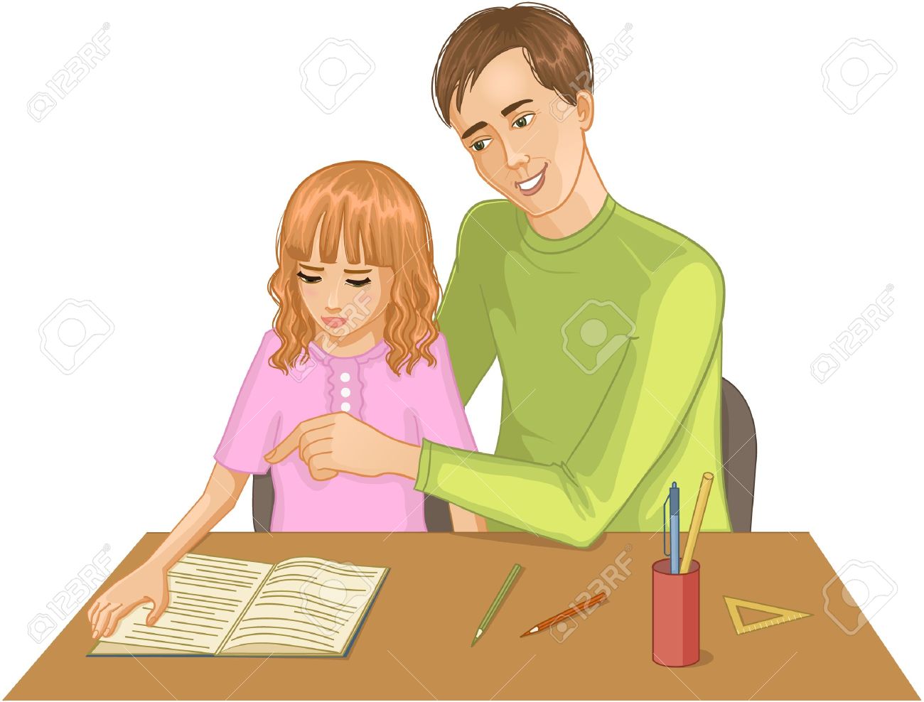 Помоги учить дома. Родители и домашнее задание мультяшные. Детям о папе. Родители обучают детей рисунок. Мама урок делает иллюстрация.