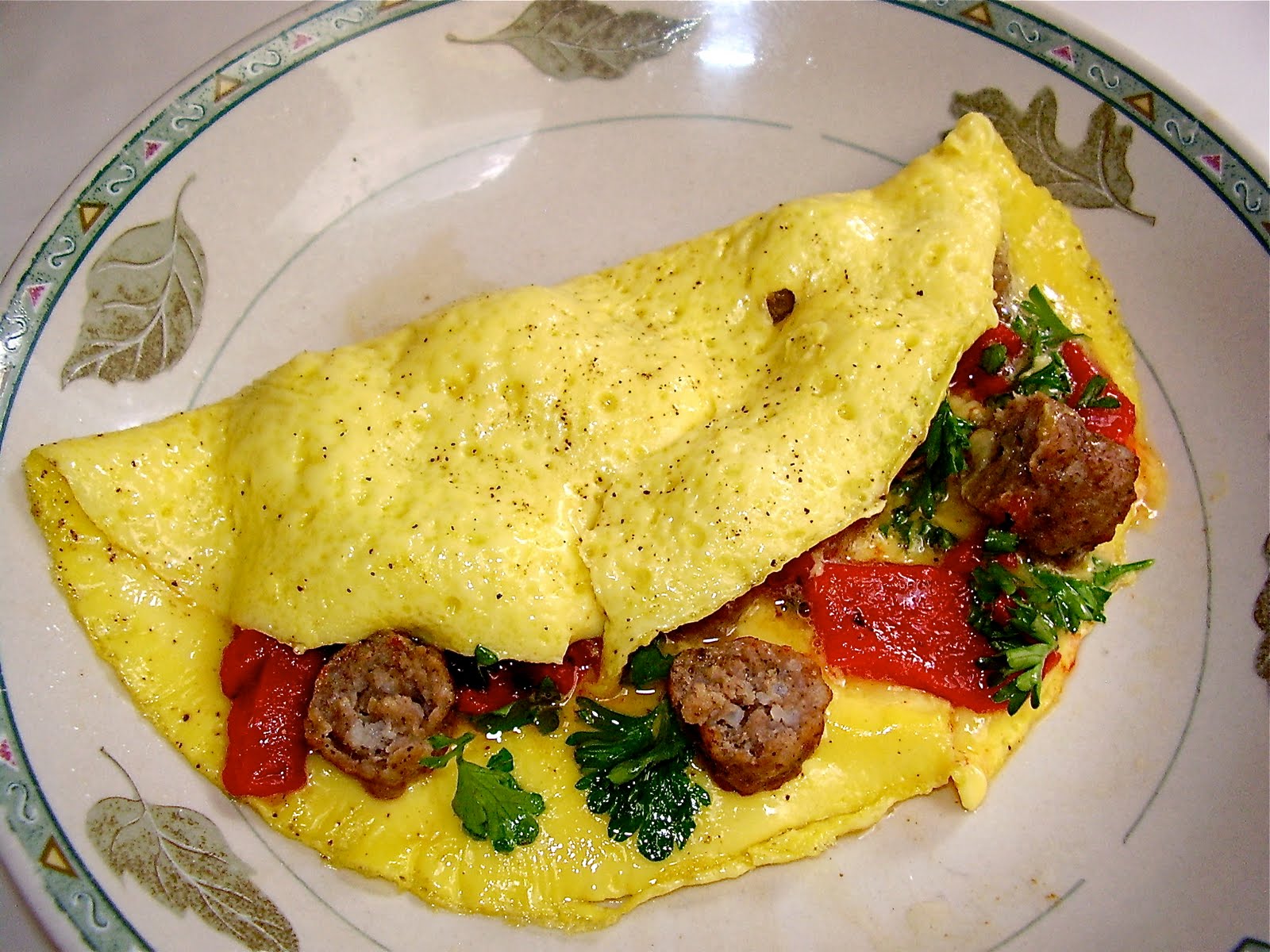 Paleo Diet Recipes Roasted Peppers With Sausage Omelet Recipe